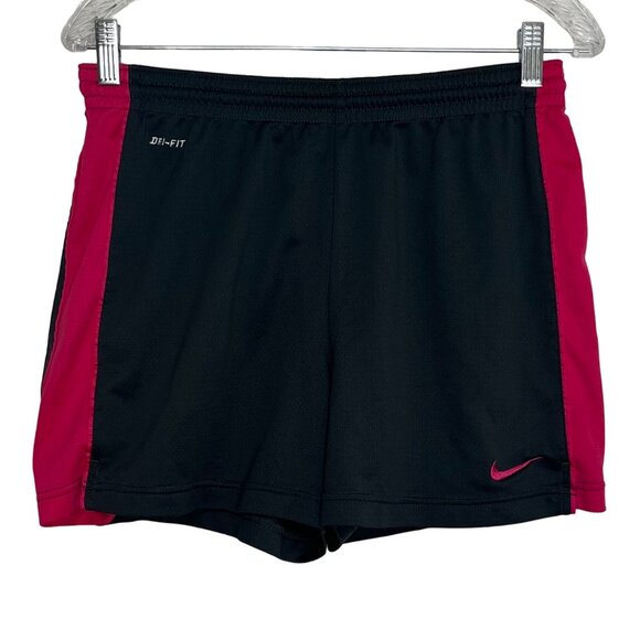 Nike Dri-Fit Womens Athletic Shorts Gray Pink Size Medium - Picture 1 of 10